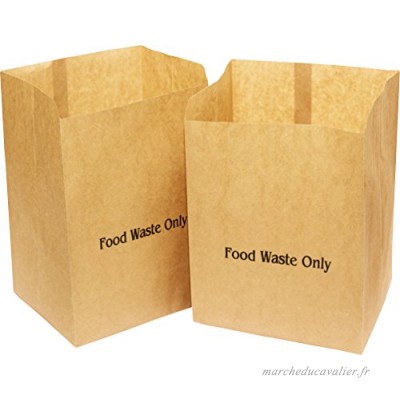 Alina 10L Papier compostables Caddy/déchets alimentaires sac poubelle sac poubelle à papier 10 L Marron/biodégradable avec guide Alina compostage  50 bags - B01KEGOIUC